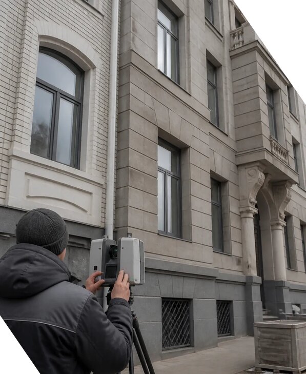 Лазерное сканирование фасадов зданий для обследования в Барнауле